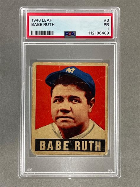 At Auction Leaf Babe Ruth PSA