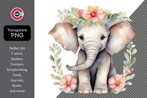 Cute Calf with Floral Accents PNG Graphic by c.kav.art · Creative Fabrica