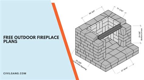 10 Free Outdoor Fireplace Construction Plans - CivilGang