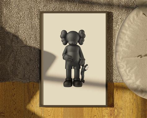 KAWS Poster Set Of 3 Printables Minimalist Hypebeast Kaws Figure