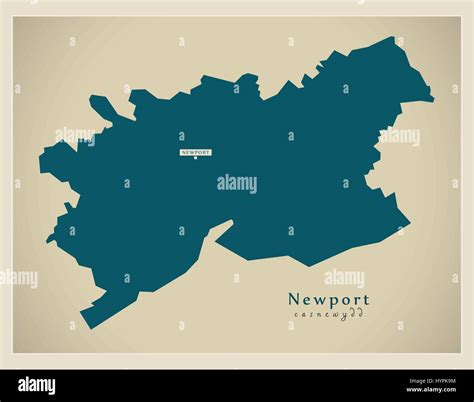 Modern Map - Newport Wales UK Stock Vector Image & Art - Alamy