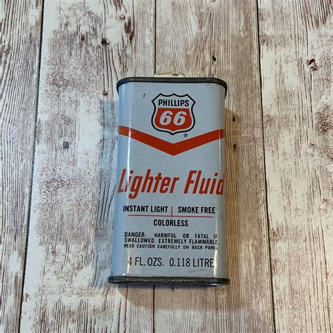 Super Rare Vintage Phillips 66 Lighter Fluid Can Jandco Vintage Market