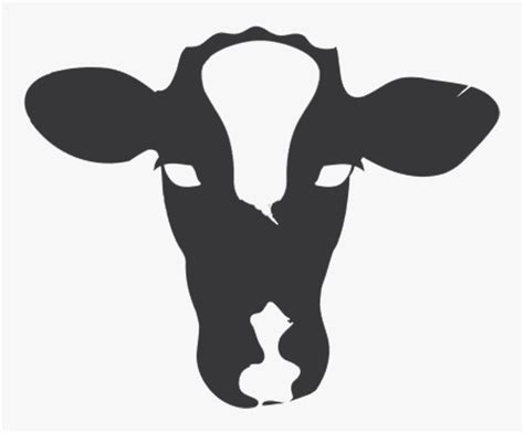 Cow Silhouette Head , Png Download - Cow Face Silhouette, Transparent ...