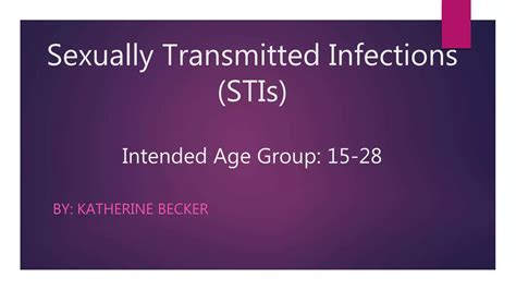 Sexually Transmitted Infections Stis Ppt