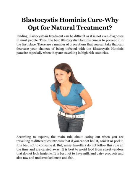 Blastocystis Hominis Cure Why Opt For Natural Treatment By Brianbryants Flipsnack