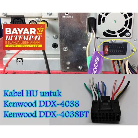 Jual Kabel Soket Kenwood DDX 4038 Kenwood DDX 4038BT Shopee Indonesia