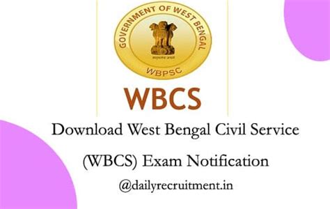 WBCS Notification 2022 Apply Civil Service Examination