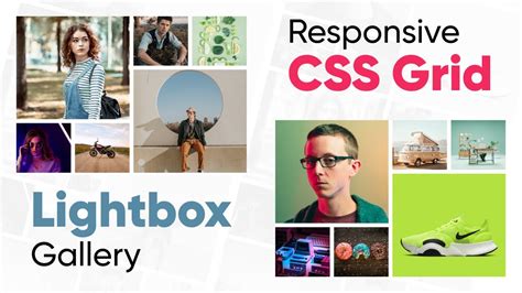 How To Create A Responsive Lightbox Gallery Css Grid Gallery Youtube