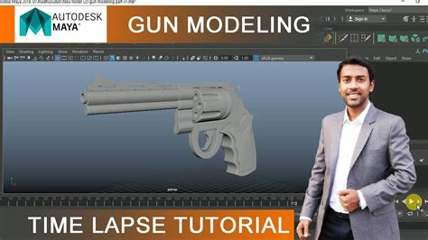 Gun Modeling In Maya Time Lapse Tutorial Youtube