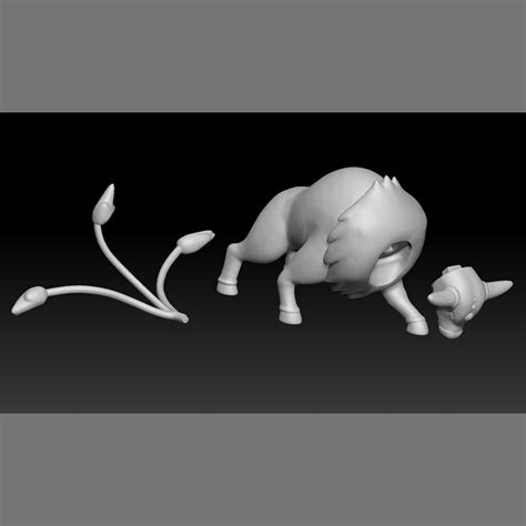 Stl File Pokemon Paldean Tauros Combat Breed・3d Printer Design To Download・cults