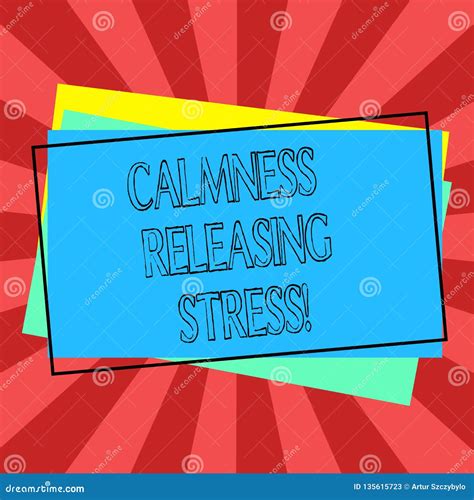 Text Sign Showing Calmness Releasing Stress. Conceptual Photo