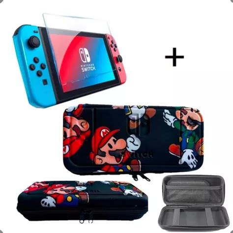 Case Estojo Nintendo Switch Clássico Mario Película Vidro MercadoLivre