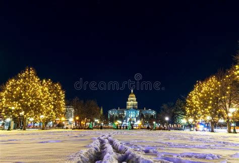 Civic Center Park and Colorado State Capitol during a Winters Night ...