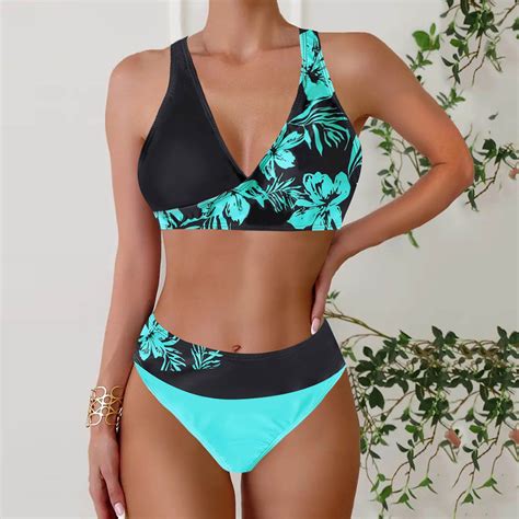 Runfenguu Swimsuit Bikini Plus Size Womens Swimsuitswomen S Printing Swimsuit Swimming Trunks