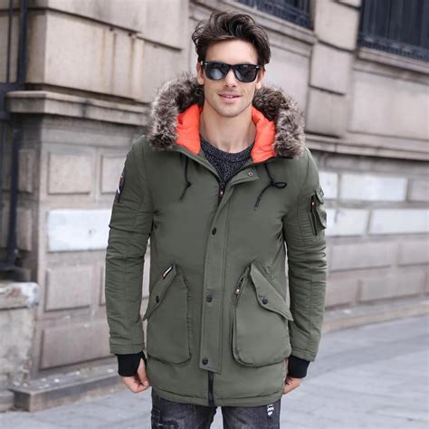 Green Parka Mensfashionwinter Gents Clothes Winter Jacket Men