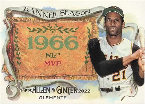 Topps Allen Ginter Banner Seasons Roberto Clemente Pirates Bs