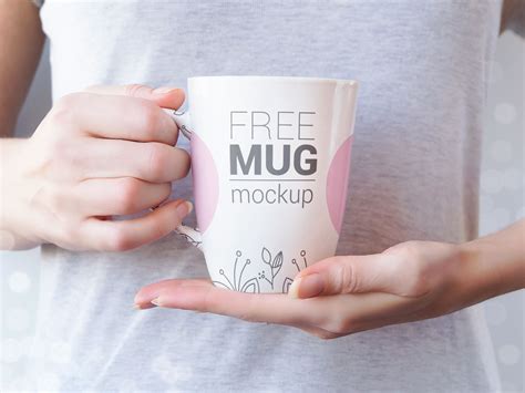 Free Hand Holding Mug Mockup PSD Set Good Mockups