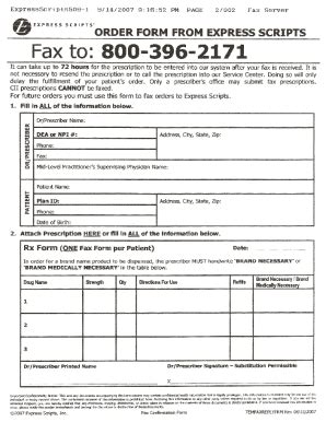 Fillable Online Express Scripts Form Personal Use Fax Email Print