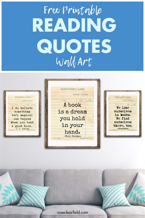 Free Printable Library Card Tolkien Quotes Wall Art • Rose Clearfield