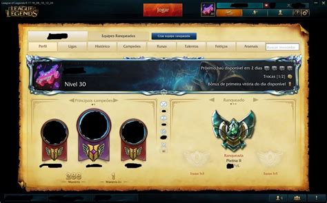 Conta Borda Diamante 260 Skins Todos Champs League Of Legends Lol