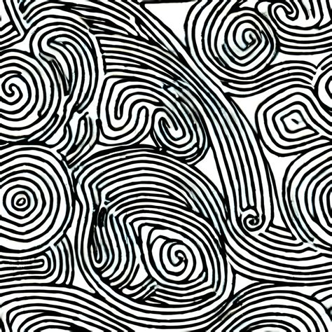 0030 Coloring Page Black and White Squiggly Line · Creative Fabrica