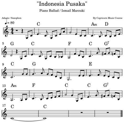 Indonesia Raya – SHEET MUSIC