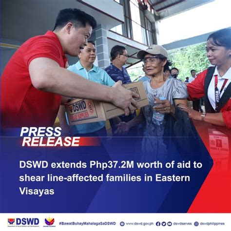 Bigay Na Tulong Ng Dswd Sa Mga Naapektuhan Ng Shear Line Sa E Visayas