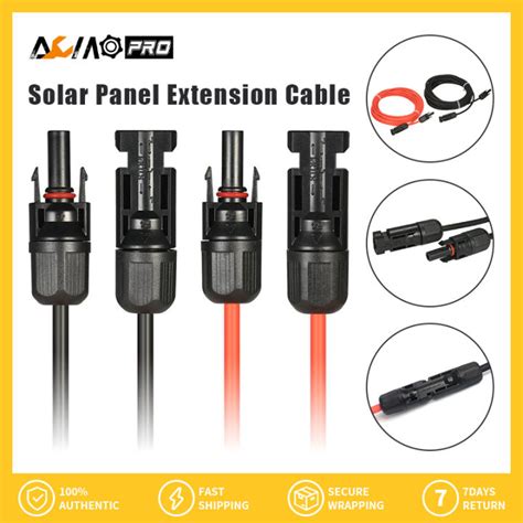 Aumopro 1 Pair Black And Red102030 Feet 10awg Solar Panel Extension Cable Wire With Mc4 Female