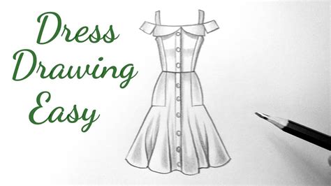 How To Draw A Beautiful Girl Dress Drawing Design Easy For Beginners Drawing Clothes Outfits