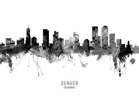 Denver Colorado Skyline Poster By Michael Tompsett Displate