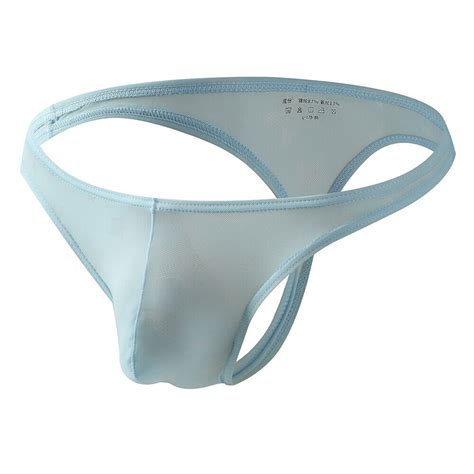 Mens Ice Silk Briefs G String Thongs Sexy Sheer Underwear T Back Bikini Panites Ebay