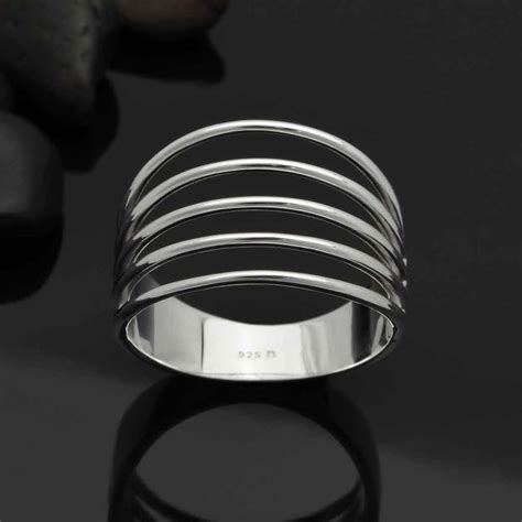 Sterling Silver Five Wire Ring