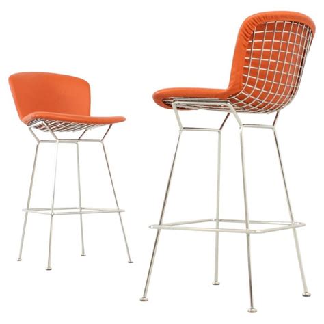 Pair Of Bar Stools By Harry Bertoia For Knoll For Sale At 1stdibs