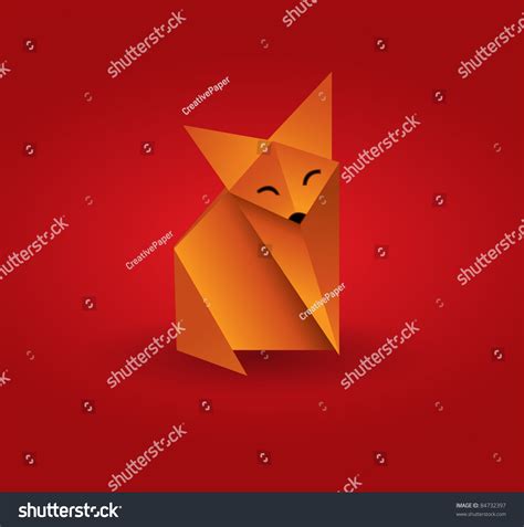 Vector Origami Fox Stock Vector (Royalty Free) 84732397 | Shutterstock