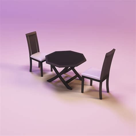 Farmhouse Dining Table And Chairs 3d Model 3d Printable Cgtrader