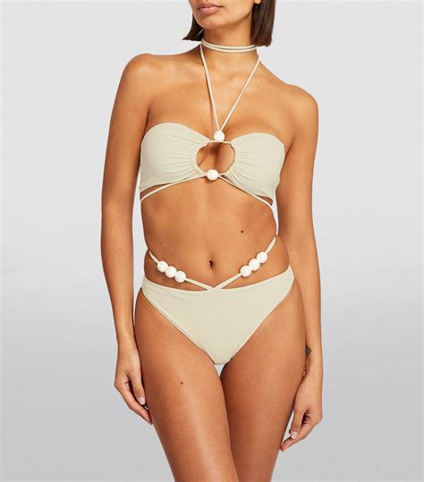 Womens Magda Butrym Ivory Cut Out Bikini Bottoms Harrods Uk