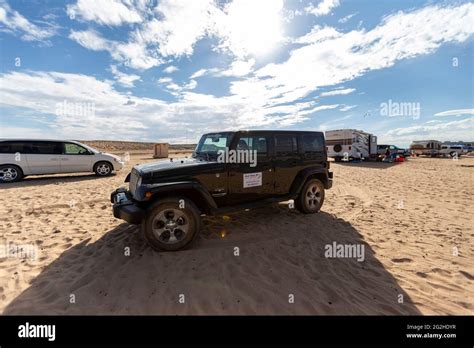 Wrangler Jeep at Lake Powell, Arizona, USA Stock Photo - Alamy