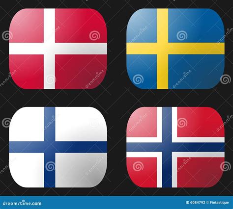 Denmark Finland Norway Sweden Flags Stock Photography - Image: 6084792