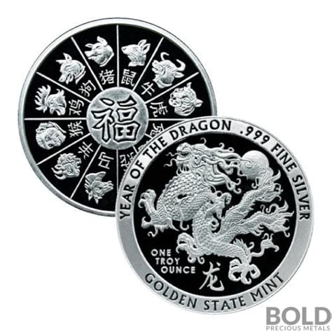 Oz Gsm Lunar Dragon Silver Round