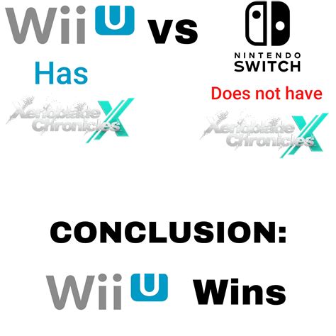 Wii U vs Switch Matchup : r/Xenoblade_Chronicles