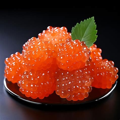 Premium Ai Image Isolated Of Alaskan King Salmon Roe A Jewellike