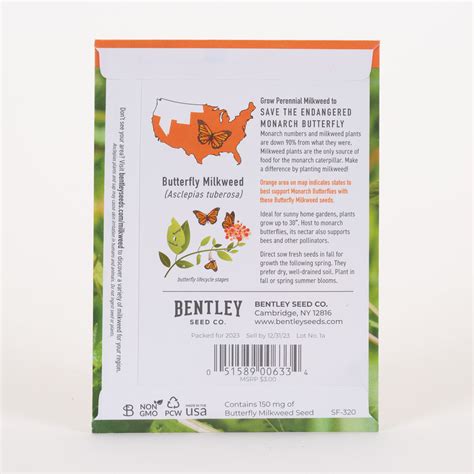 Regional Help The Butterflies - Butterfly Milkweed Seed Packets