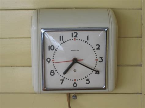 Vintage 1940s 1950s Westclox Dunbar Kitchen Wall Clock