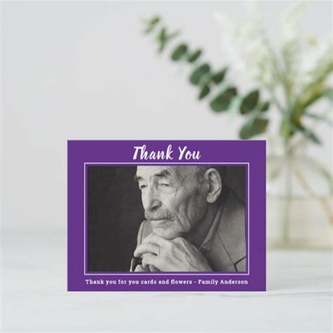 Thank You For Attending Funeral Memorial Postcard Zazzle