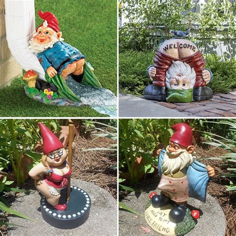 Sexy Funny Garden Gnome Decoration Cartoon Garden Decor Open Window