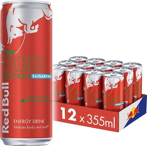 Red Bull Energy Drink Sugar Free Red Edition Watermelon 355 Ml X12