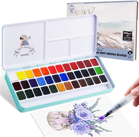 Amazon Meiliang Watercolor Paint Set Vivid Colors In Pocket