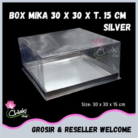 Jual Box Mika Hijau Uk X X T Cm Cake Pudding Tart Dus Hijau