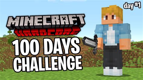 NEW HARDCORE MINECRAFT 100 DAYS CHALLENGE Day 1 YouTube