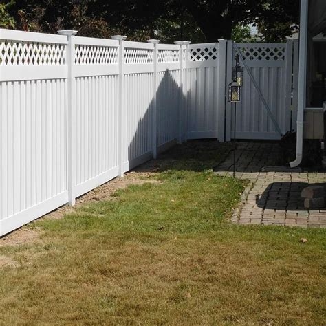 Weatherables Clearwater 6 Ft H X 6 Ft W White Vinyl Privacy Fence